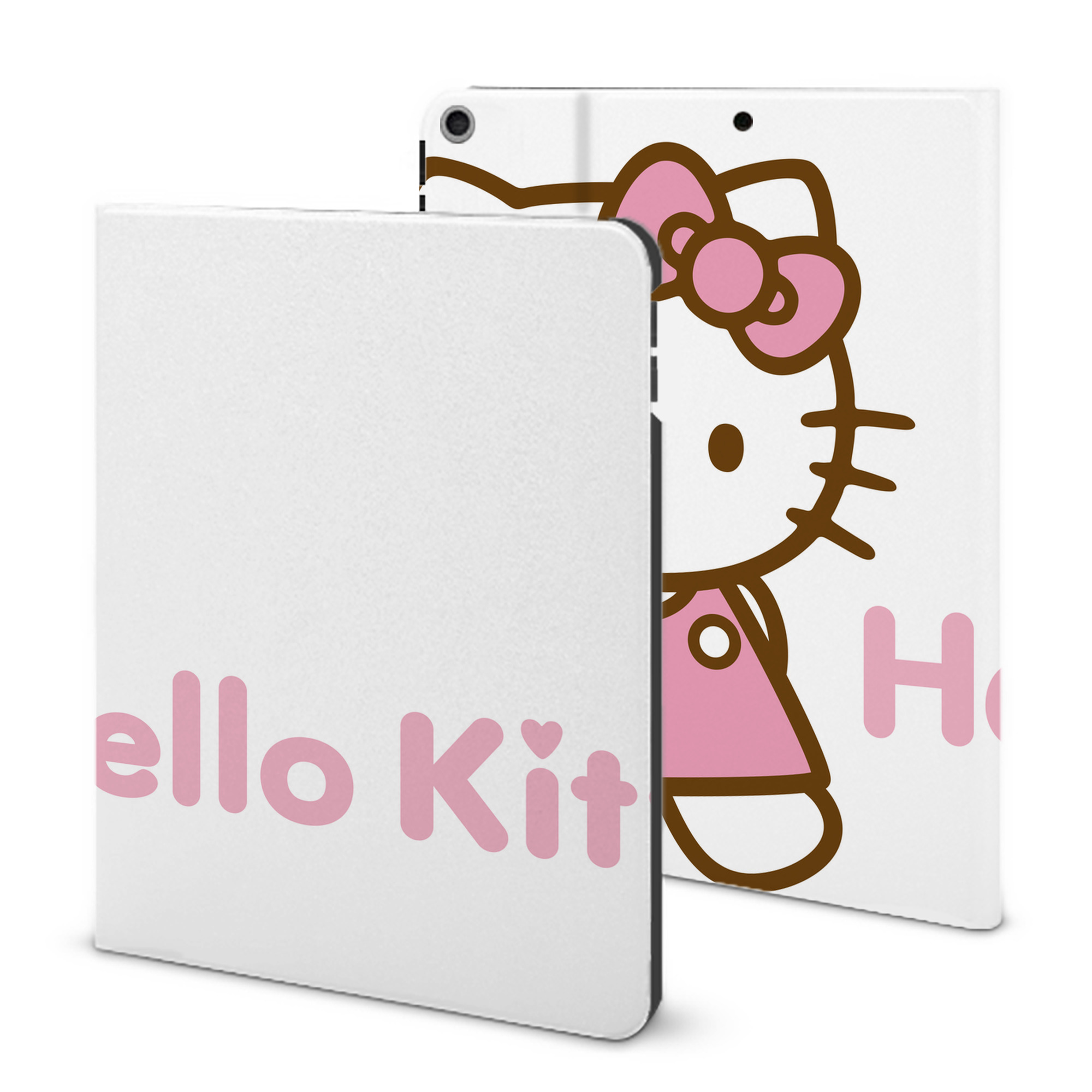 （画像用） Hello Kitty ハローキティ IPad ケース ブック型 PUレザー TPU 耐衝撃 軽量 薄型 ペン収納なし 全面保護 IPad 各モデル対応